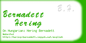 bernadett hering business card